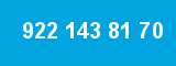 922 143 81 70 922 143 81 70